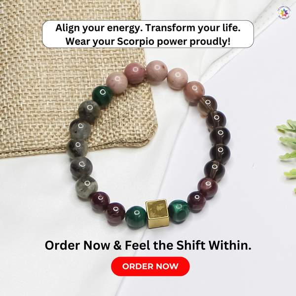 Scorpio Zodiac Bracelet for Spiritual Healing & Inner Strength 9