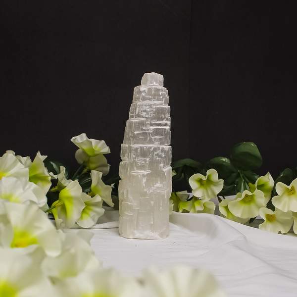 Selenite Crystal Tower for Spiritual Cleansing & Clarity Meditation & Peace 3