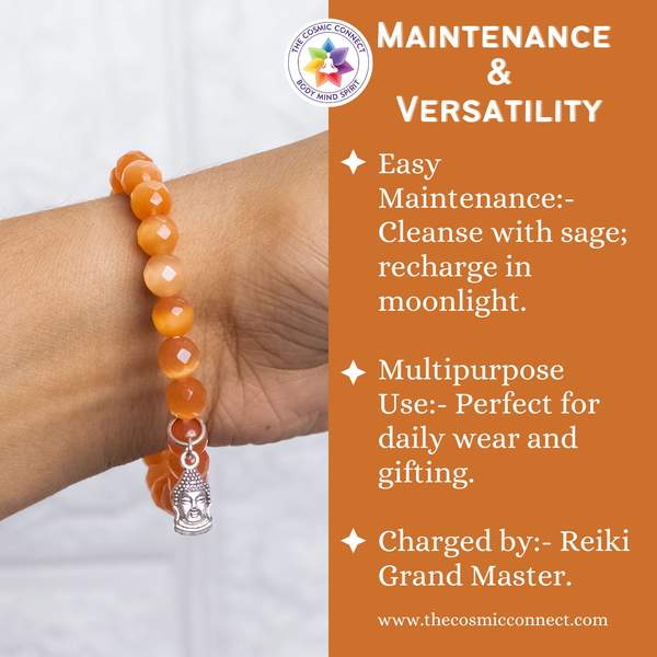 Selenite Faceted Healing Bracelet – Promotes Clarity, Protection 10