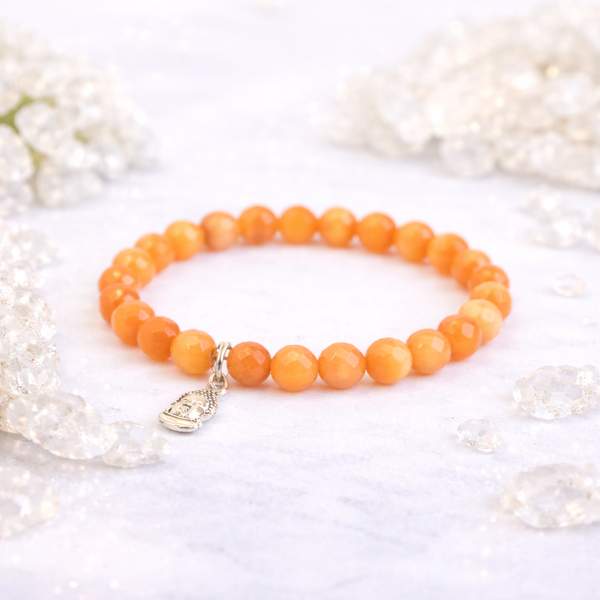 Selenite Faceted Healing Bracelet – Promotes Clarity, Protection 6