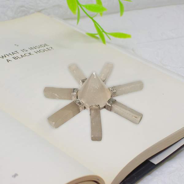 Selenite Generator 7-Point Healing Tool for Aura Cleansing & Chakra Alignment