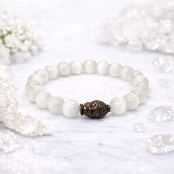 Selenite Healing Bracelet - Enhances Clarity & Cleanses Aura 3