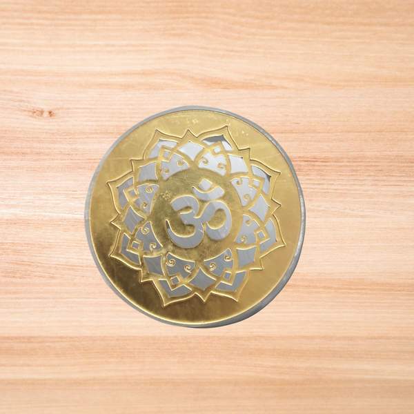 Selenite Om Symbol Acrylic Charging Plate for Spiritual Awakening 2