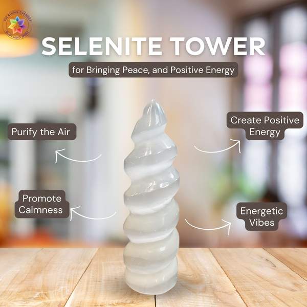 Selenite Spiral Lamp with Detachable Base for Enhanced Clarity 2