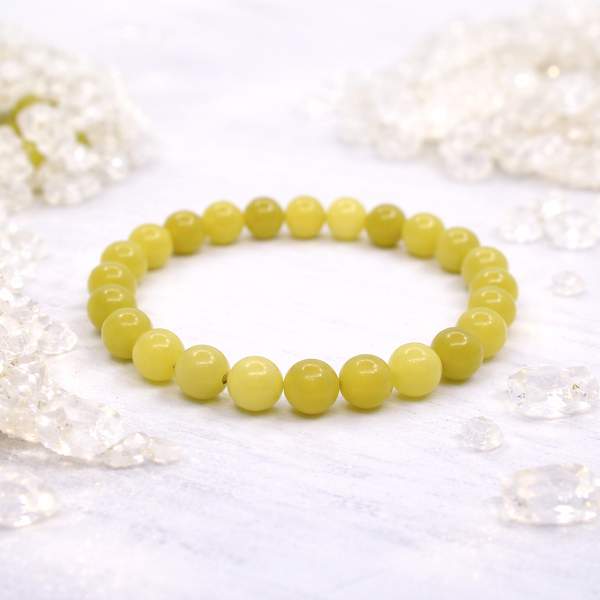 Serpentine Bracelet for Emotional Balance | 8mm Beads