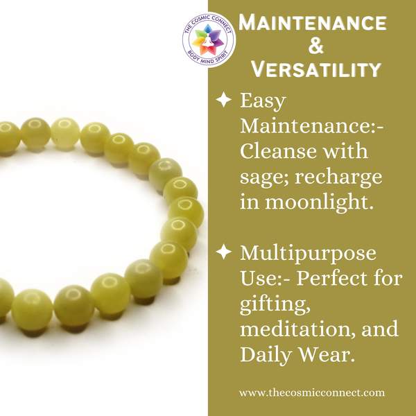Serpentine Bracelet for Emotional Balance | 8mm Beads 5