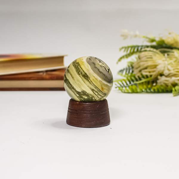 Serpentine Crystal Sphere Unlock Healing, Peace & Spiritual Growth