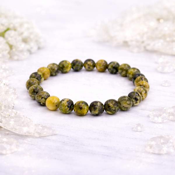 Serpentine Healing Bracelet – Stress Relief, Heart Chakra Balancing