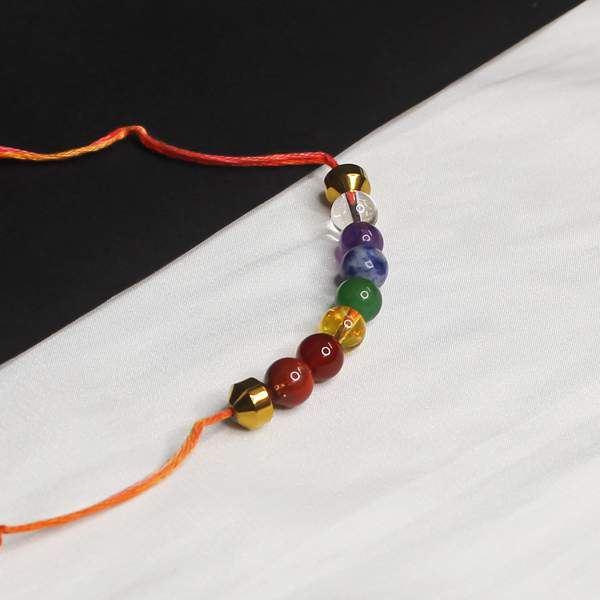 Seven Chakra Healing Crystal Rakhi for Balance, Energy & Protection
