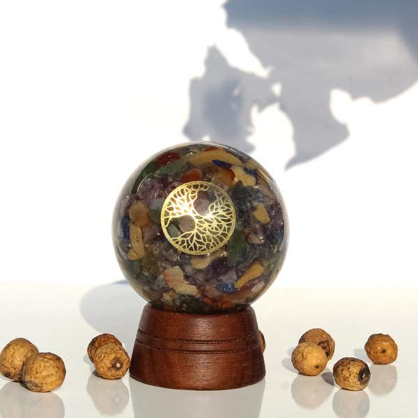 Seven Chakra Orgone Sphere for Heal & Elevate Your Energy