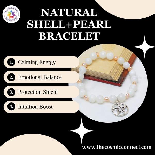 Shell & Pearl Combination Bracelet – Harmony, Elegance & Emotional Healing 2