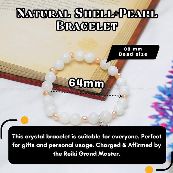 Shell & Pearl Combination Bracelet – Harmony, Elegance & Emotional Healing 3