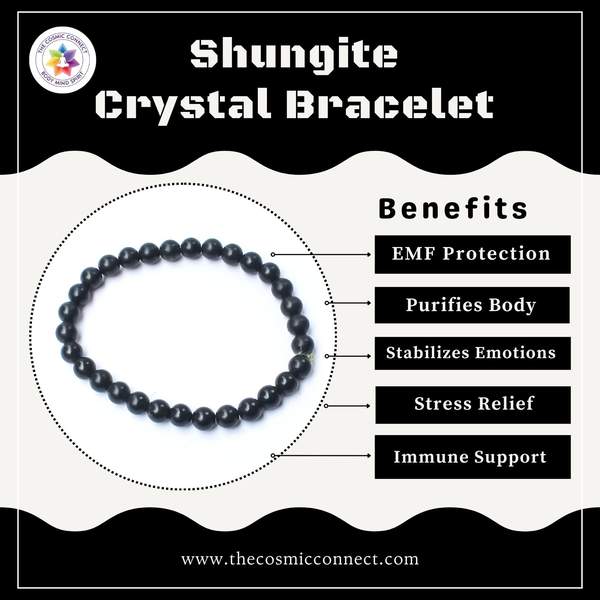 Shungite Healing Bracelet – Protection, Detoxification & Grounding 3