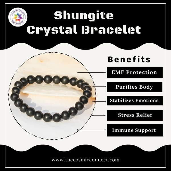 Shungite Healing Bracelet – Protection, Detoxification & Grounding 8