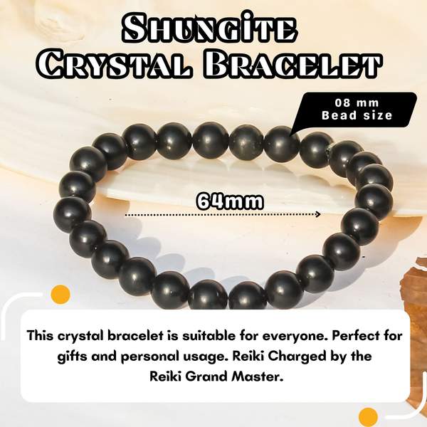 Shungite Healing Bracelet – Protection, Detoxification & Grounding 9