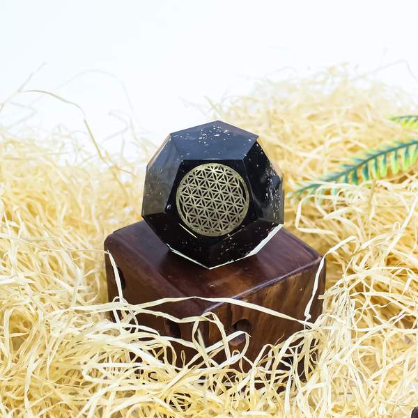 Shungite Orgone Dodecahedron for Protection & Energy Balance