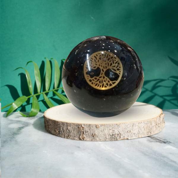 Shungite Orgone Sphere EMF Protection, & Aura Cleansing
