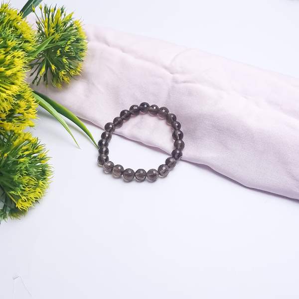 Smoky Quartz Faceted Healing Bracelet - Protection & Grounding 7