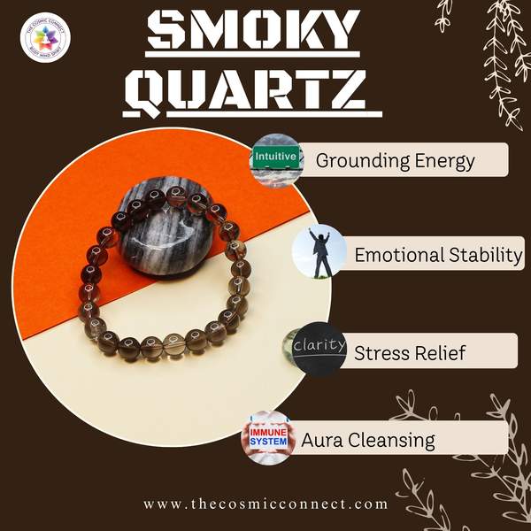 Smoky Quartz Healing Bracelet - Protection & Stress Relief 3