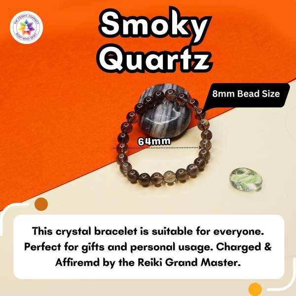 Smoky Quartz Healing Bracelet - Protection & Stress Relief 4