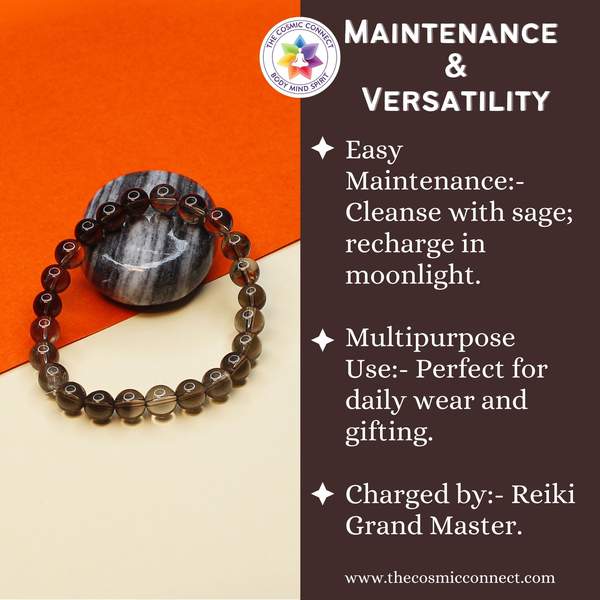 Smoky Quartz Healing Bracelet - Protection & Stress Relief 5