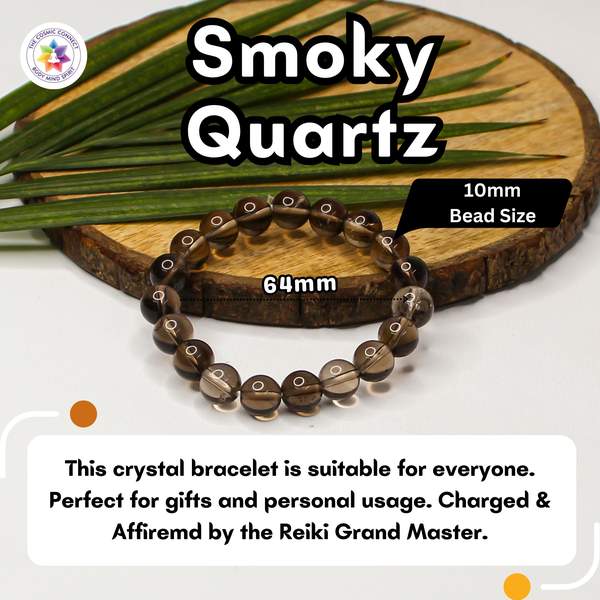 Smoky Quartz Healing Bracelet - Protection & Stress Relief 8
