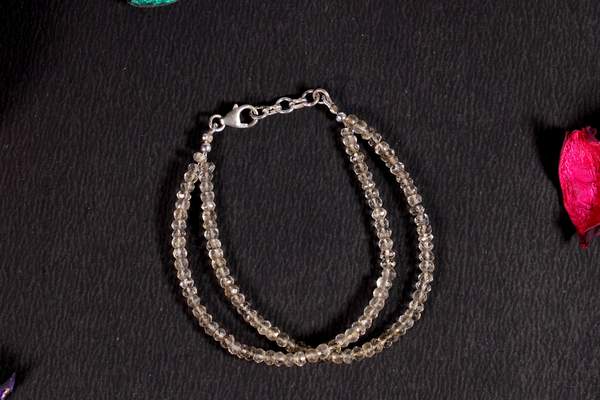 Smoky Quartz Silver Bracelet for Protection & Grounding 2