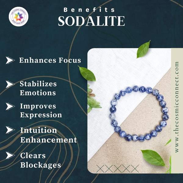 Sodalite Bracelet - Intuition & Clarity | 8mm Beads 3