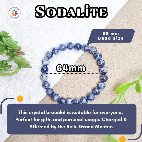 Sodalite Bracelet - Intuition & Clarity | 8mm Beads 4