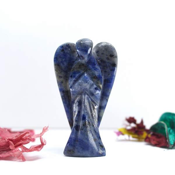 Sodalite Crystal Angel for Emotional Healing and Mental Clarity