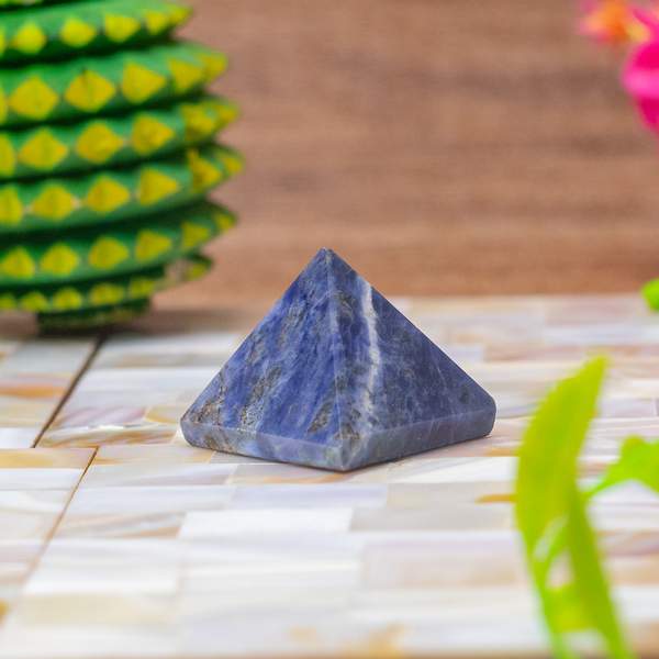 Sodalite Crystal Pyramid Unlock Inner Peace, Clarity & Intuition