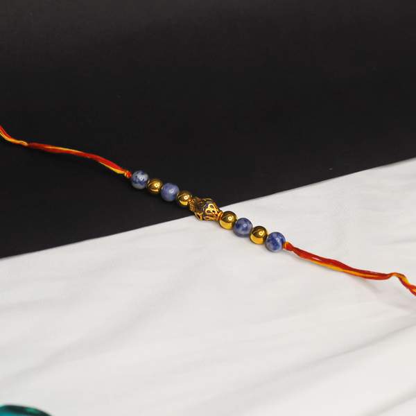 Sodalite Crystal Rakhi for Communication, Wisdom & Inner Calm Reiki Charged