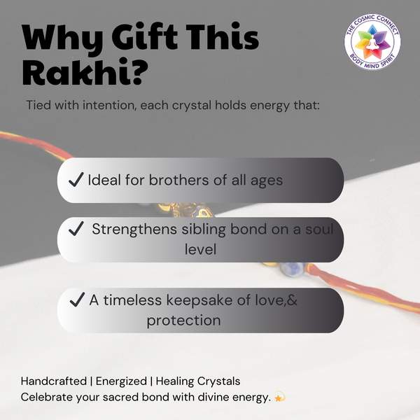 Sodalite Crystal Rakhi for Communication, Wisdom & Inner Calm Reiki Charged 5