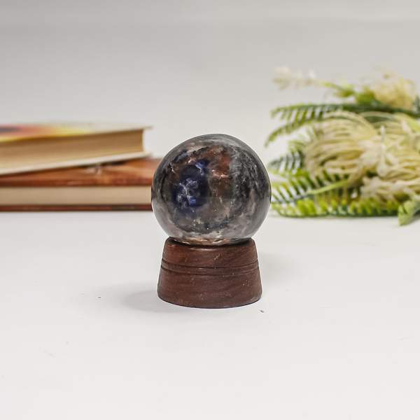 Sodalite Crystal Sphere for Intuition, Mental Clarity & Inner Peace