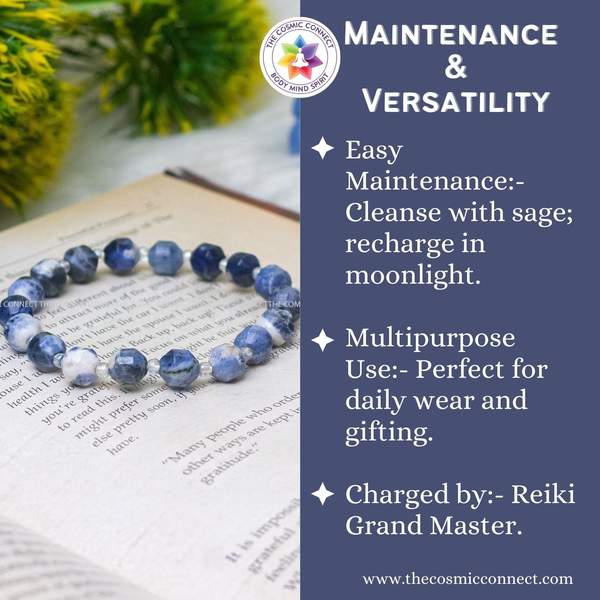 Sodalite Faceted Healing Bracelet – Clarity, Truth & Communication 11