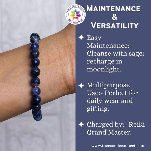 Sodalite Faceted Healing Bracelet – Clarity, Truth & Communication 5
