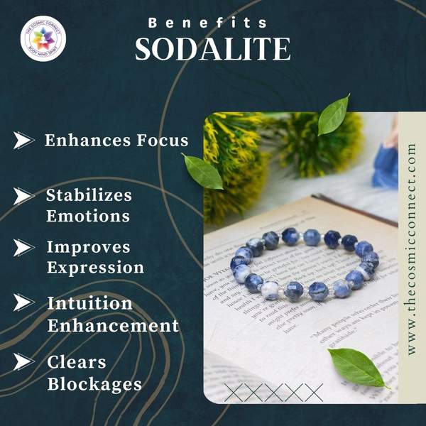 Sodalite Faceted Healing Bracelet – Clarity, Truth & Communication 9