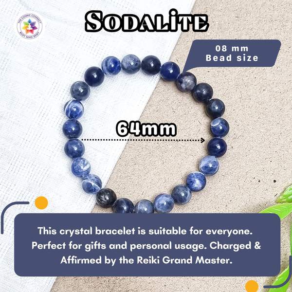 Sodalite Healing Bracelet - Intuition & Clear Communication 4
