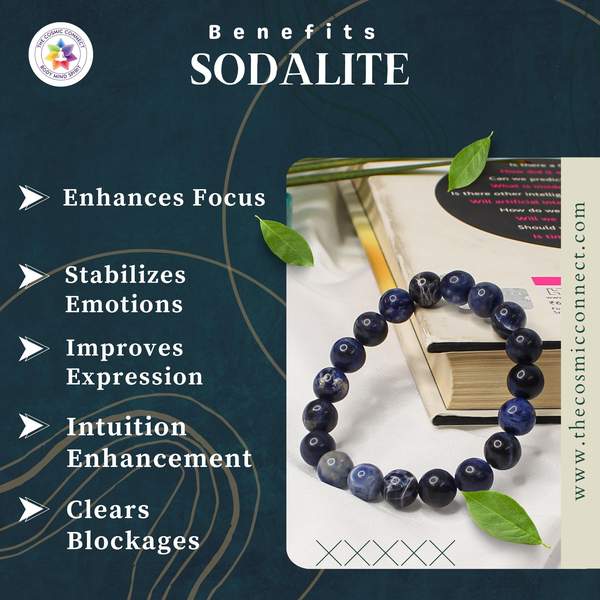 Sodalite Healing Bracelet - Intuition & Clear Communication 7