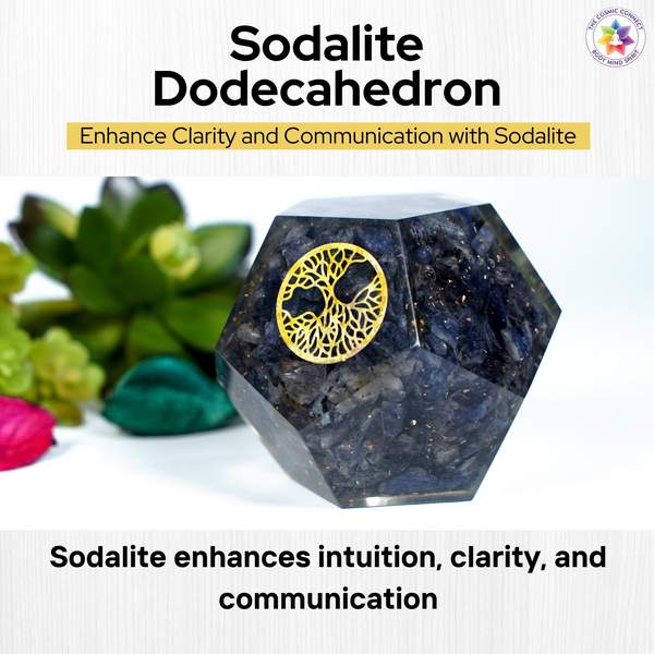 Sodalite Orgone Dodecahedron for Intuition, and Mental Clarity 2