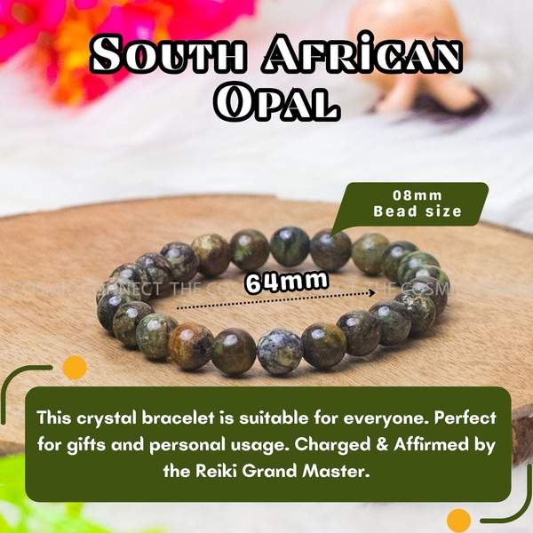 South African Opal Bracelet - Overall Well-being | 8mm Beads 5