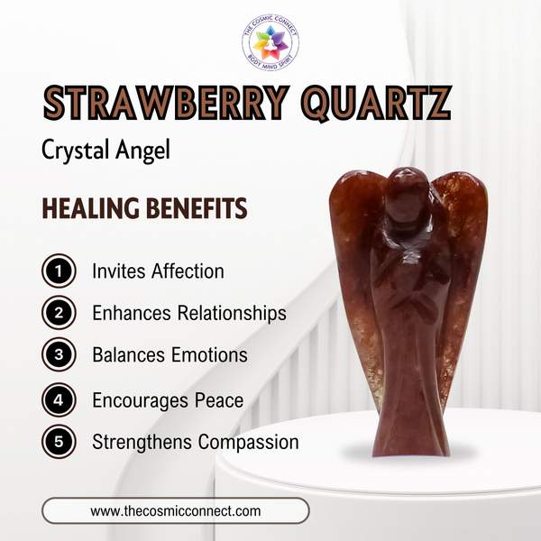 Strawberry Quartz Crystal Angel for Love and Emotional Balance 2