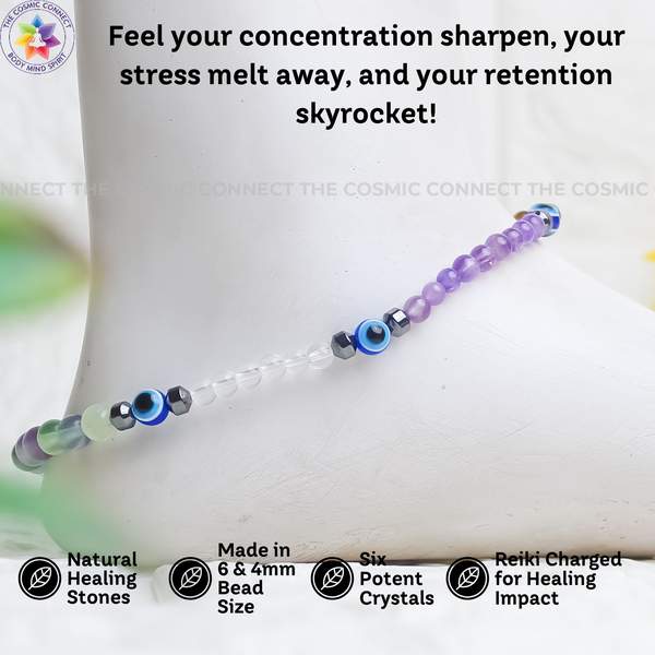 Study Crystal Anklet Unlock Focus, Memory & Learning Power 5