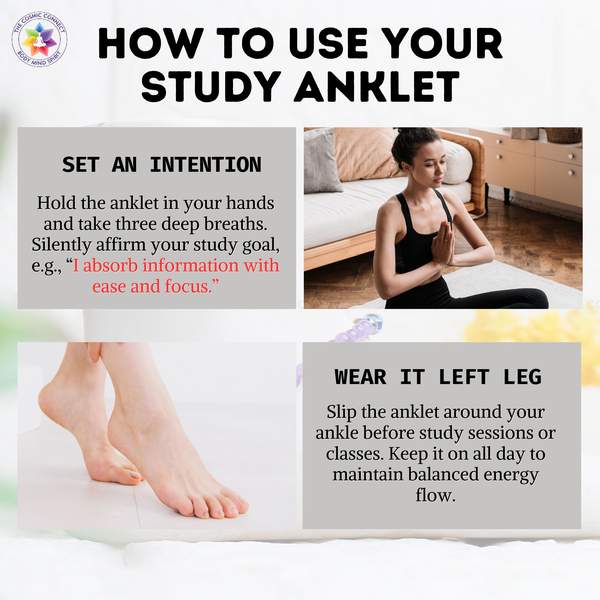 Study Crystal Anklet Unlock Focus, Memory & Learning Power 6