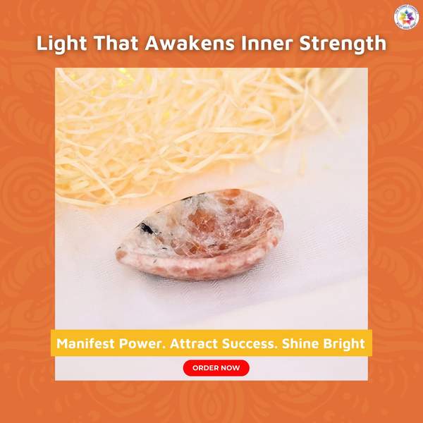 Sunstone Crystal Diya for Home Temple, Chakra Energy Healing 8