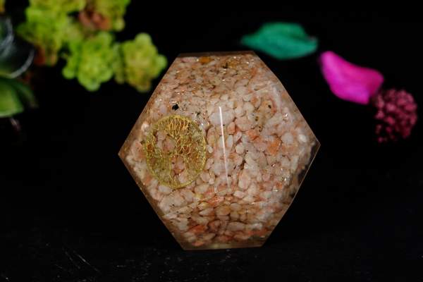 Sunstone Orgone Dodecahedron for Confidence and Joy
