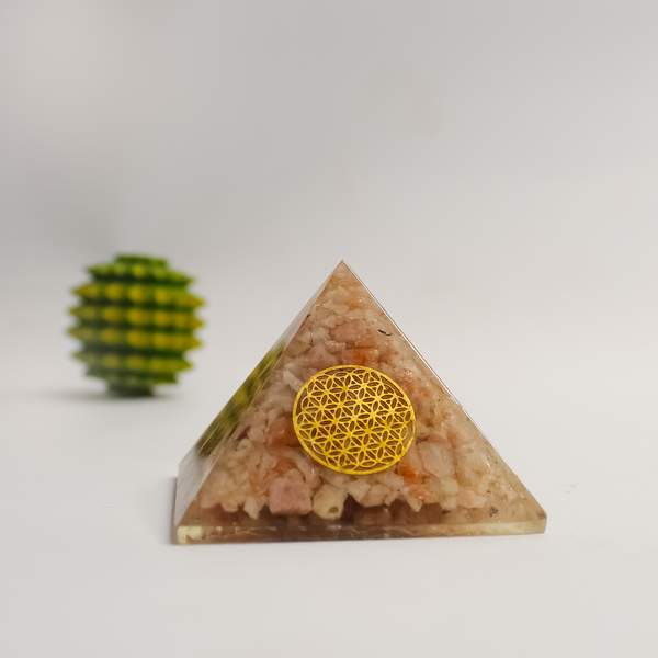 Sunstone Orgone Pyramid for Awaken Joy, Confidence & Vitality