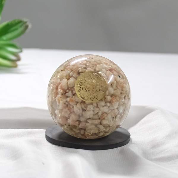 Sunstone Orgone Sphere Radiate Joy, Abundance & Vitality