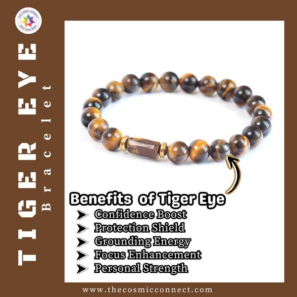 Tiger Eye Bracelet Boost Confidence & Protection | 8mm Beads 3