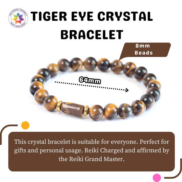 Tiger Eye Bracelet Boost Confidence & Protection | 8mm Beads 4